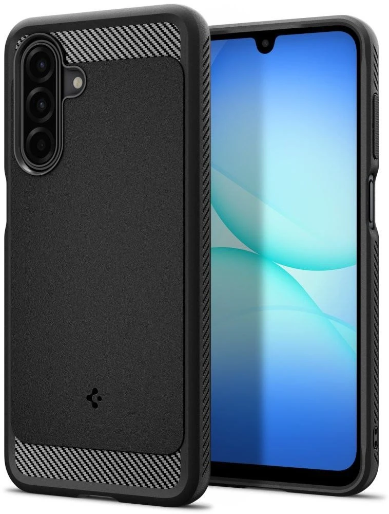 Spigen Rugged Armor dėklas skirtas Samsung Galaxy A17 – matinis juodos spalvos