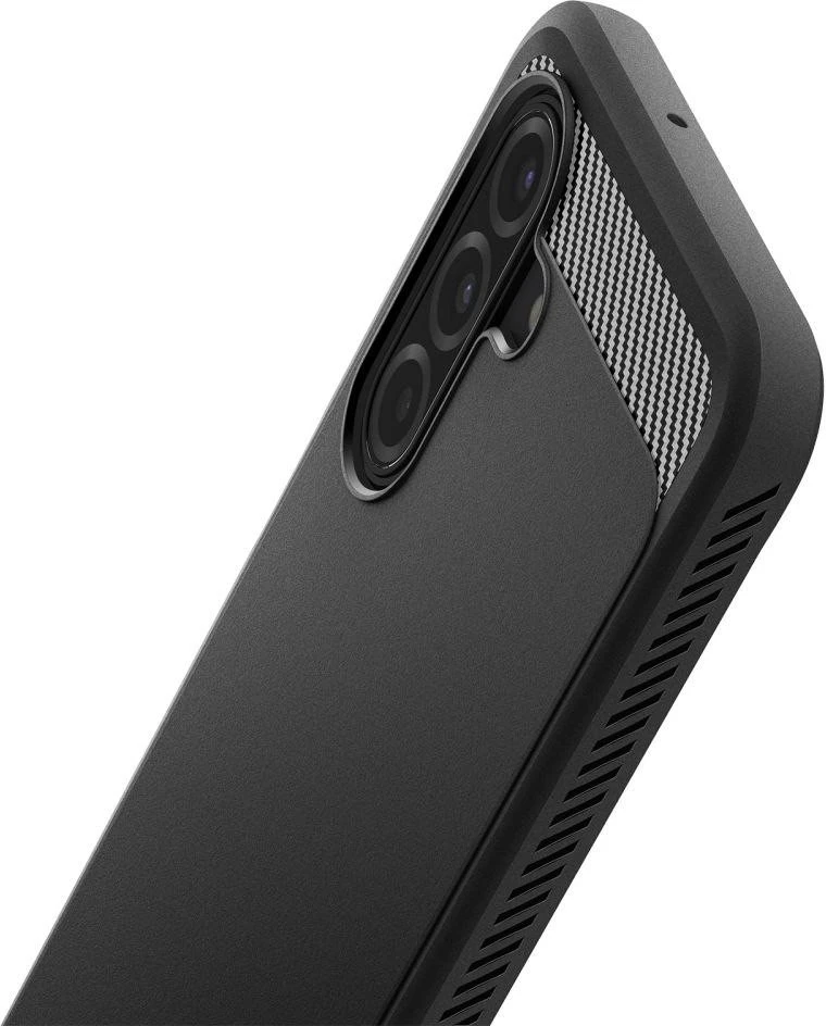 Spigen Rugged Armor dėklas skirtas Samsung Galaxy A17 – matinis juodos spalvos