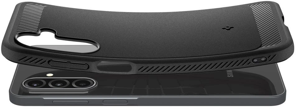 Spigen Rugged Armor dėklas skirtas Samsung Galaxy A17 – matinis juodos spalvos