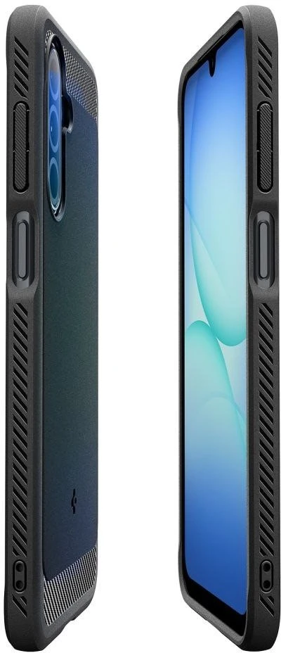 Spigen Rugged Armor dėklas skirtas Samsung Galaxy A17 – matinis juodos spalvos