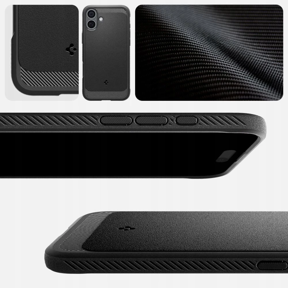 „Spigen Rugged Armor Mag MagSafe“ dėklas, skirtas iPhone 17 – matinis juodas