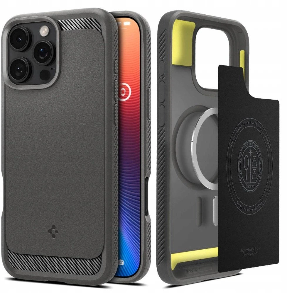 Dėklas „Spigen Rugged Armor MagSafe“, pilkas - iPhone 17 Pro Max