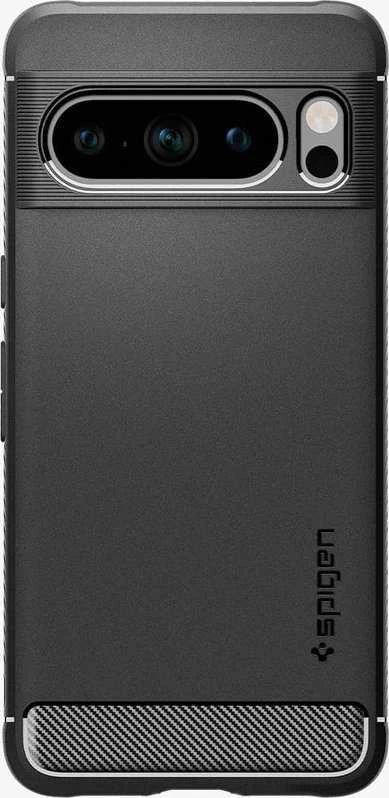 Dėklas Spigen Rugged Armor, matinė juoda - Google Pixel 8 Pro