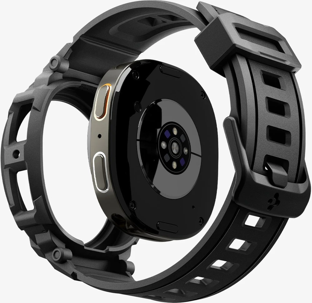 „Spigen Rugged Armor Pro“, matinis juodas - „Galaxy Watch 8“ (40 mm)