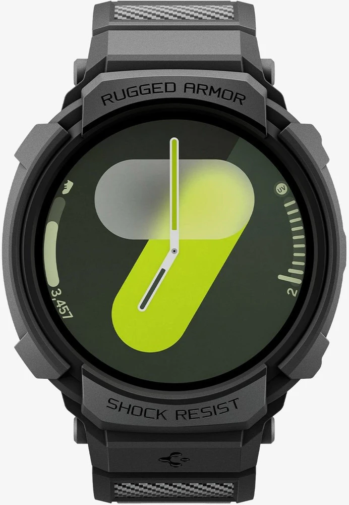 „Spigen Rugged Armor Pro“, matinis juodas - „Galaxy Watch 8“ (40 mm)