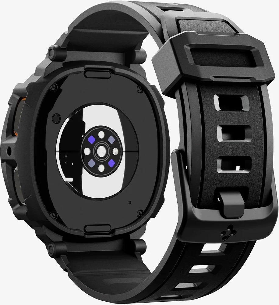„Spigen Rugged Armor Pro“, matinis juodas - „Galaxy Watch 8“ (40 mm)