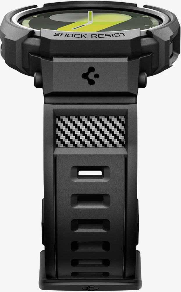 „Spigen Rugged Armor Pro“, matinis juodas - „Galaxy Watch 8“ (40 mm)