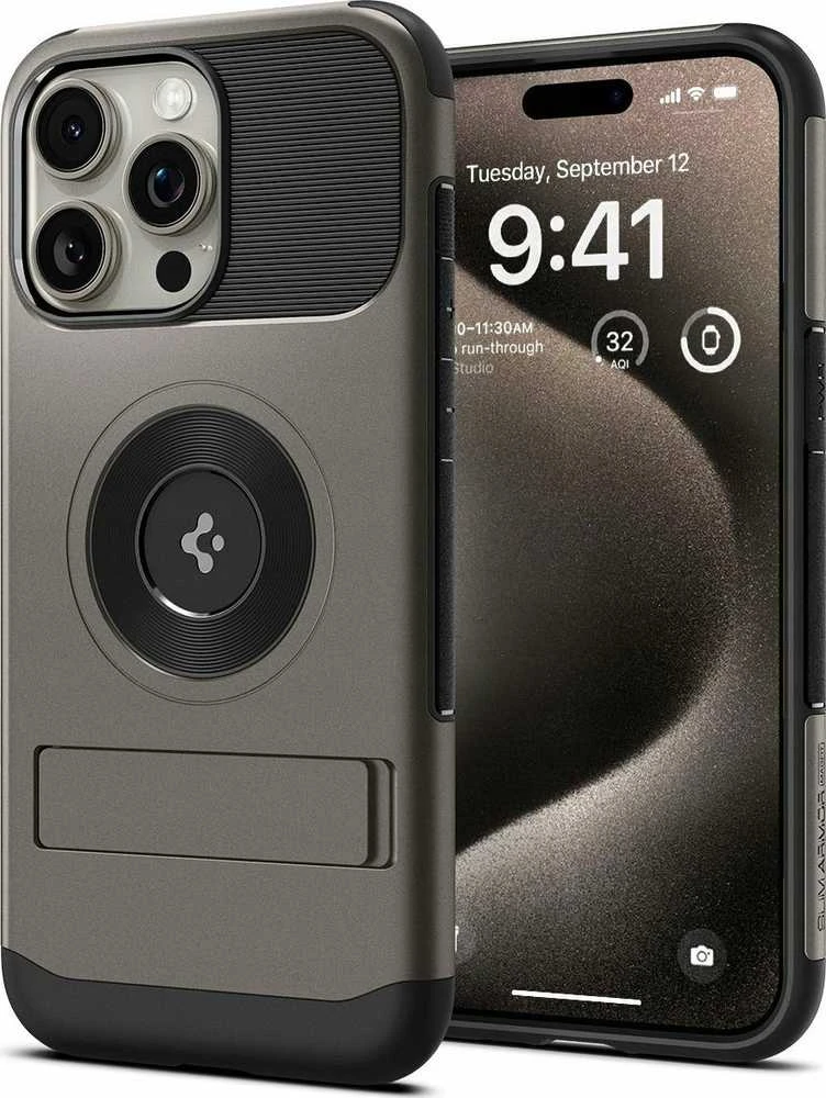 Spigen Slim Armor Mag MagSafe - dėklas skirtas Apple iPhone 16 Pro Max Juodas