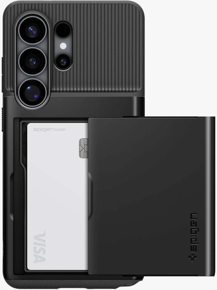 Spigen Slim Armor CS dėklas Samsung Galaxy S26 Ultra juodos spalvos