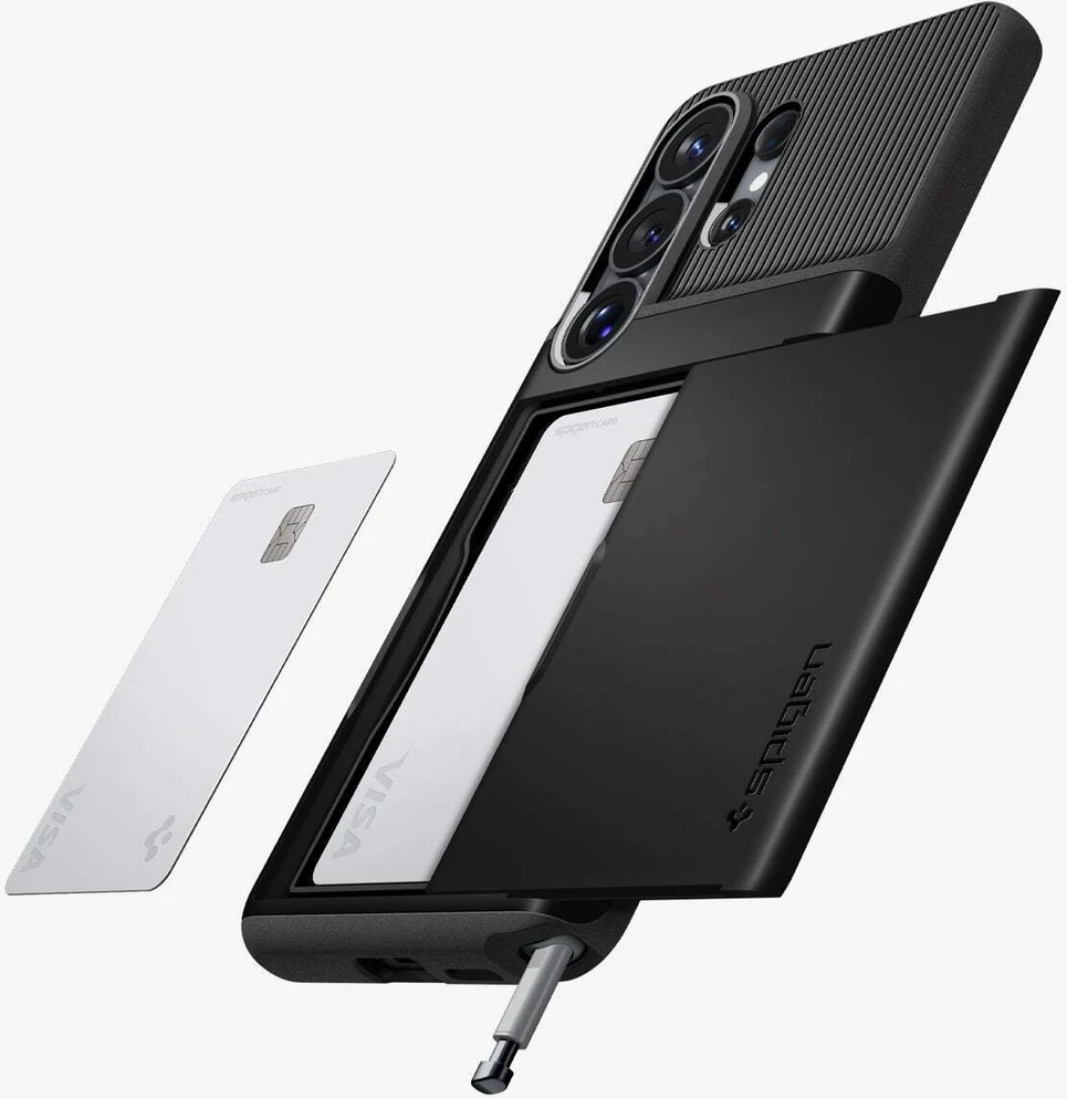 Spigen Slim Armor CS dėklas Samsung Galaxy S26 Ultra juodos spalvos
