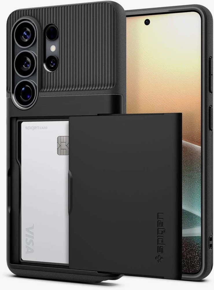 Spigen Slim Armor CS dėklas Samsung Galaxy S26 Ultra juodos spalvos