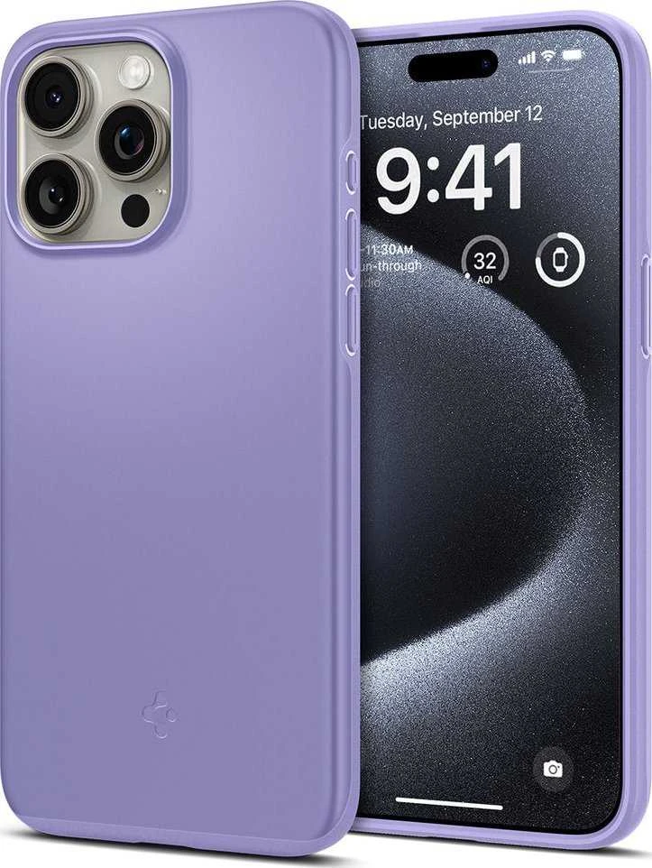 Spigen Thin Fit dėklas skirtas Apple iPhone 15 Pro,  spalva - Iris Purple