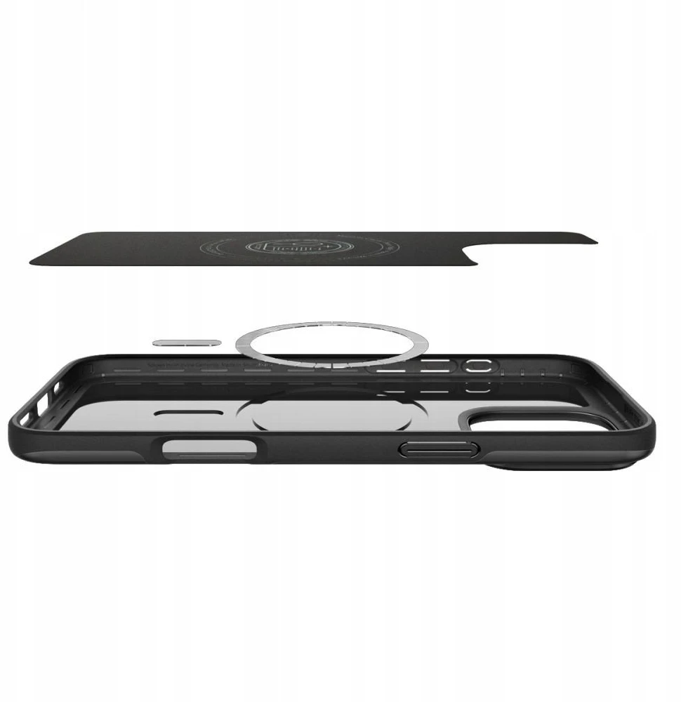 Dėklas Spigen Thin Fit MagSafe, juodas - iPhone 17 Pro Max