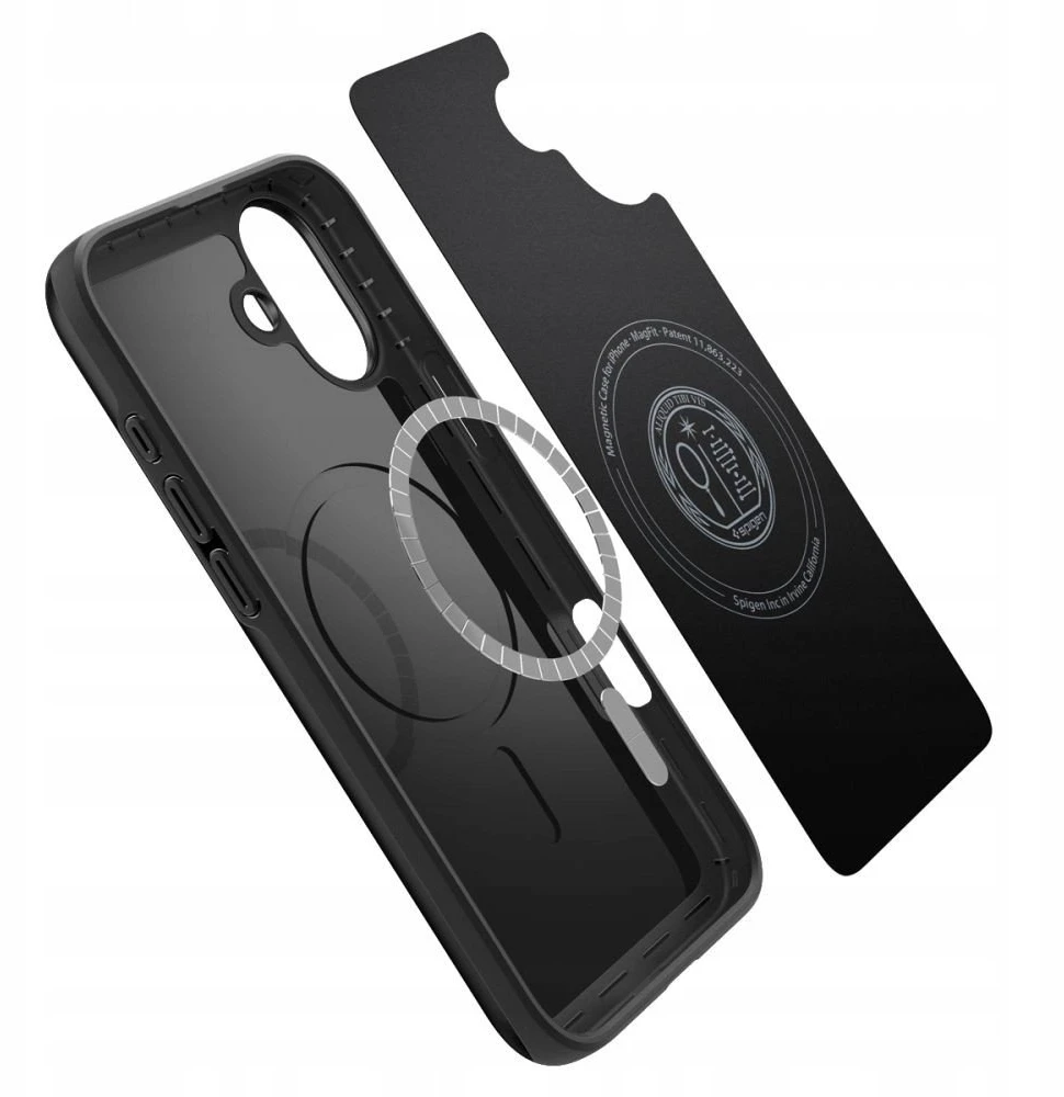 Spigen Thin Fit MagSafe dėklas skirtas Apple iPhone 17 – juodos spalvos