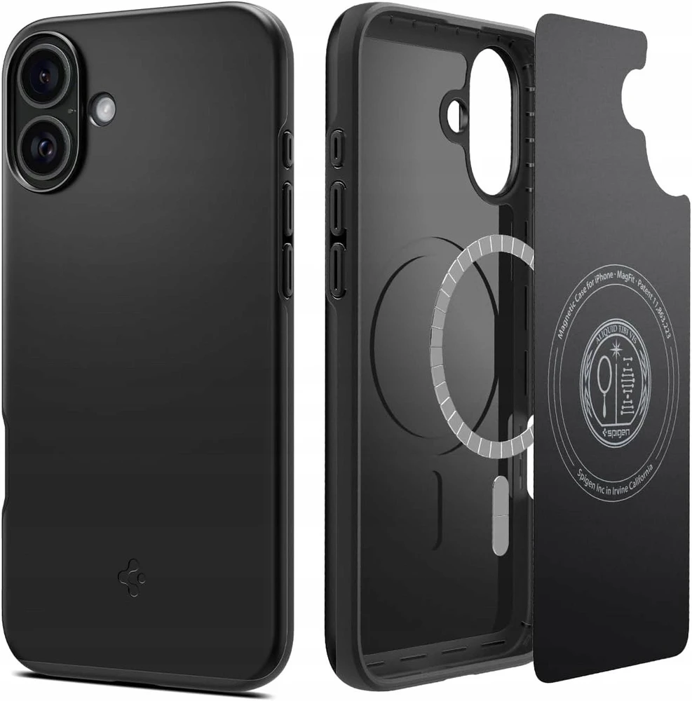 Spigen Thin Fit MagSafe dėklas skirtas Apple iPhone 17 – juodos spalvos