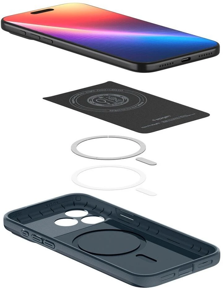 „Spigen Thin Fit MagSafe“ dėklas, metalinis, pilkšvas - „iPhone 17 Pro Max“