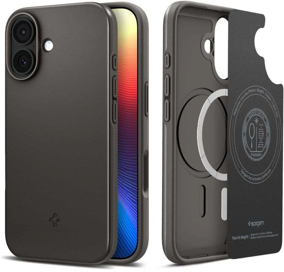 Spigen Thin Fit MagSafe dėklas skirtas Apple iPhone 17 – pilkos spalvos
