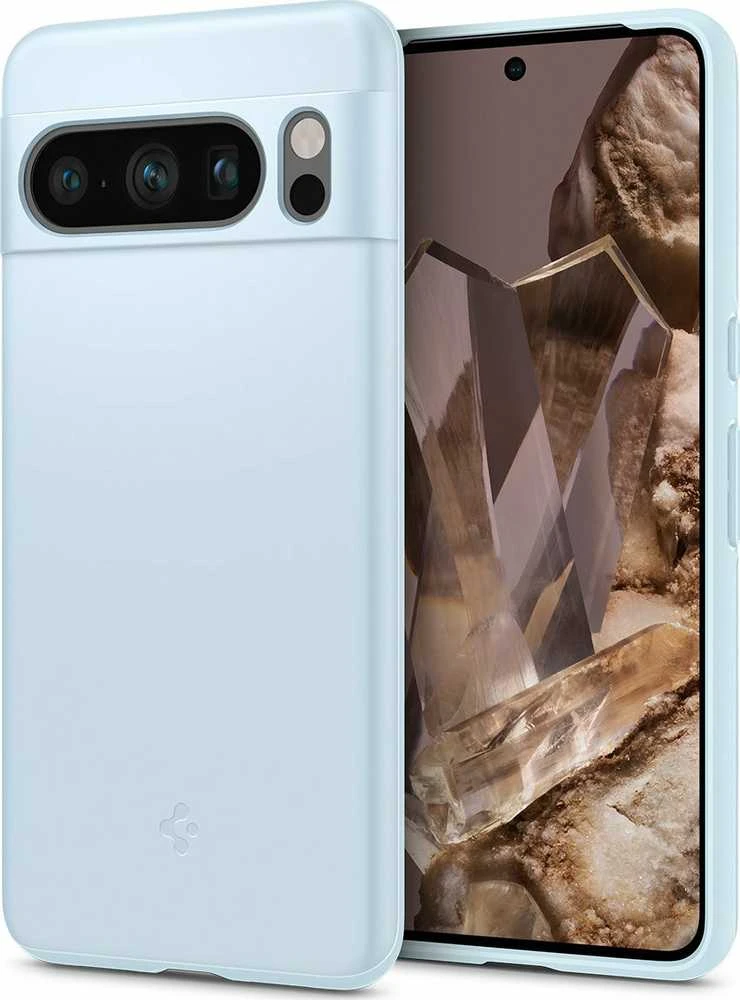 Dėklas Spigen Thin Fit, prislopinta mėlyna - Google Pixel 8 Pro
