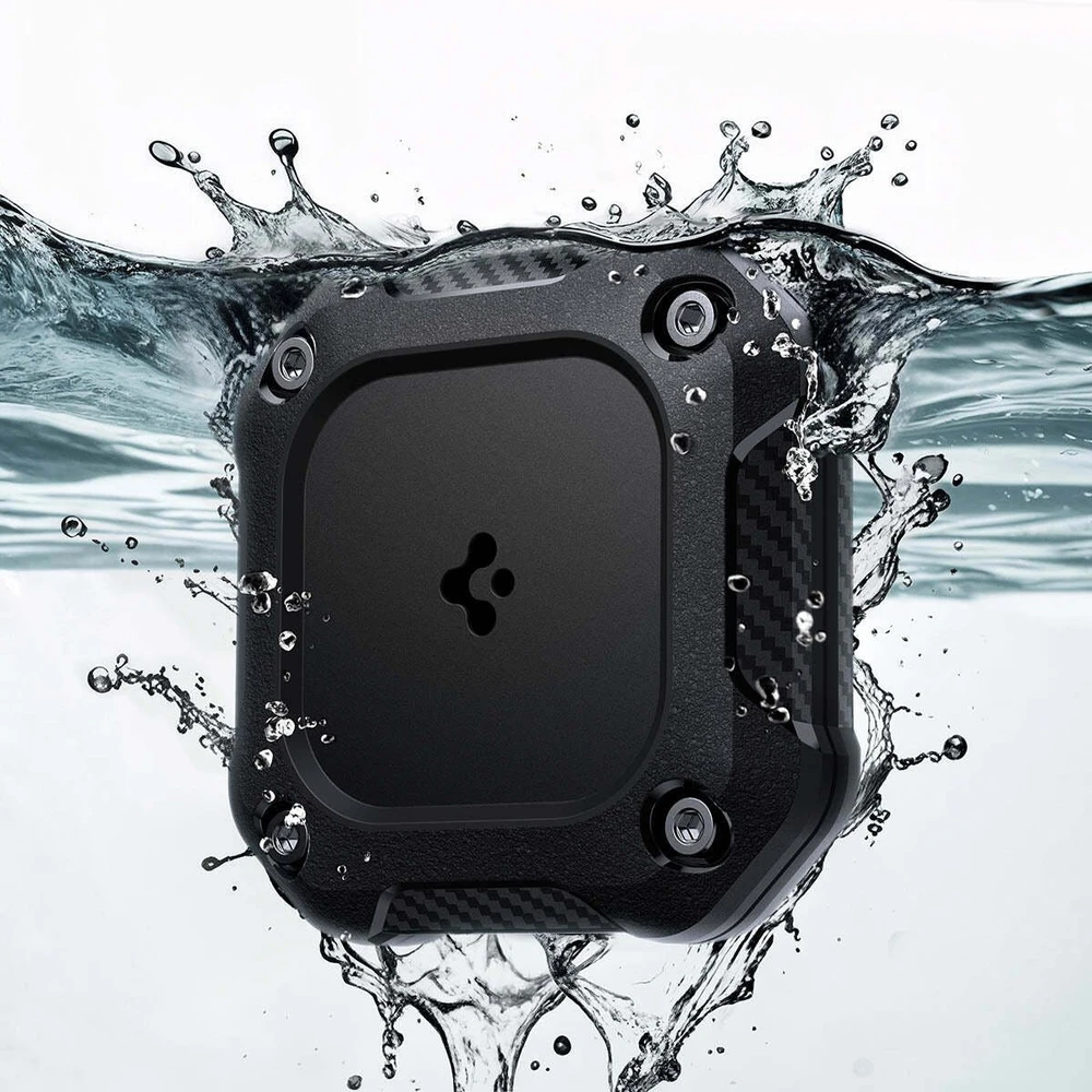 Dėklas Spigen Tough Armor IP 4 vnt. pakuotė, juodas - AirTag
