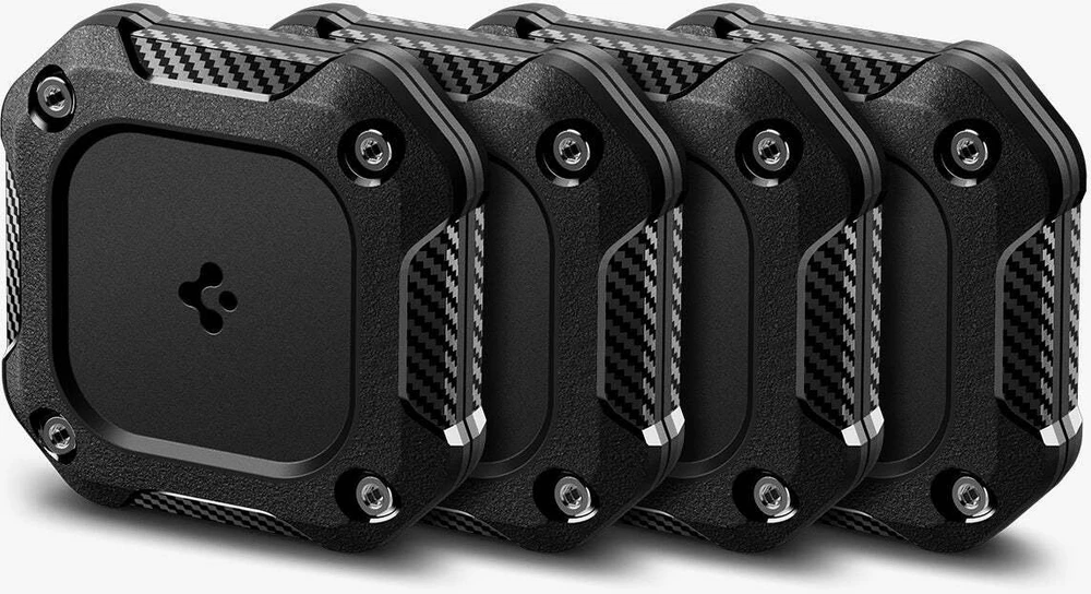 Dėklas Spigen Tough Armor IP 4 vnt. pakuotė, juodas - AirTag