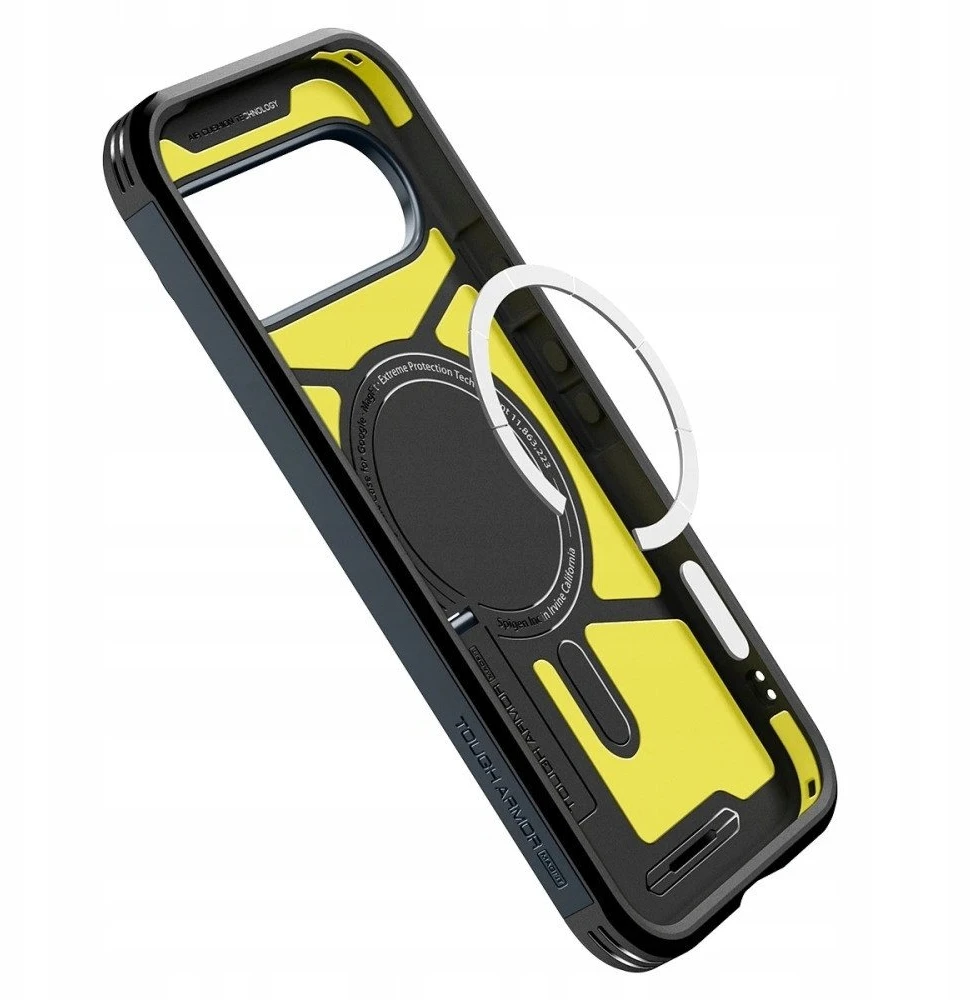 Dėklas Spigen „Tough Armor MagSafe“, metalinis skalūno spalvos – „Google Pixel 10 Pro“ / „Pixel 10“