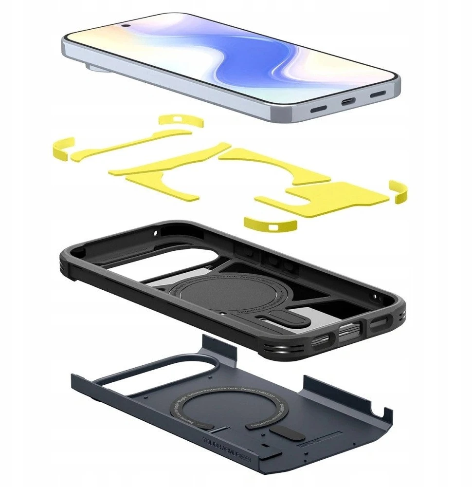 Dėklas SPIGEN TOUGH ARMOR MAG MAGSAFE GOOGLE PIXEL 10 PRO XL METAL SLATE