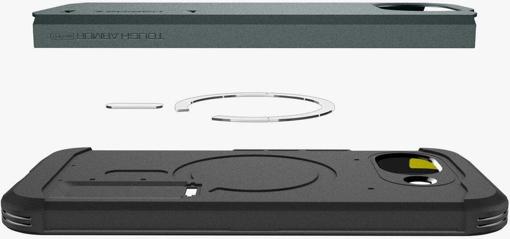 Dėklas Spigen „Tough Armor MagSafe“, „Abyss“ žalias – „Google Pixel 10a“