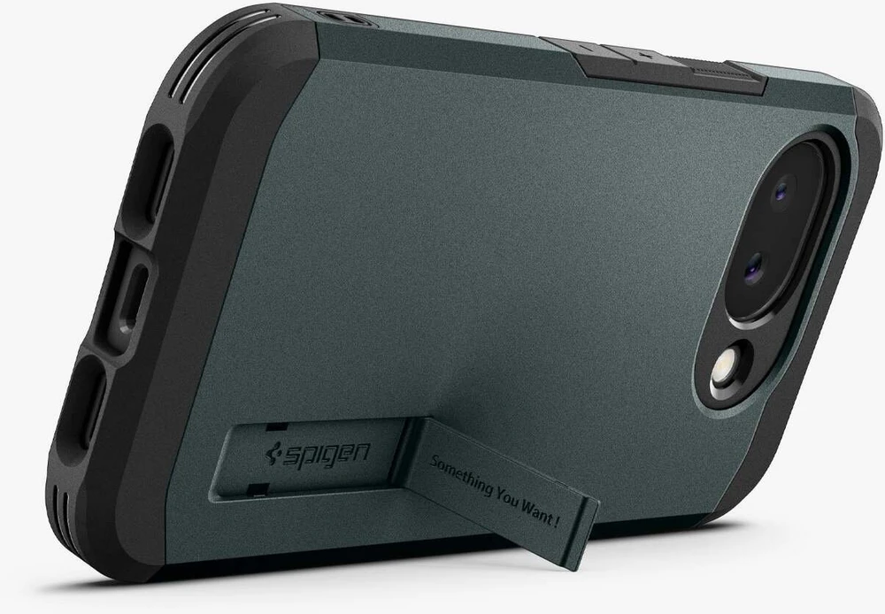 Dėklas Spigen „Tough Armor MagSafe“, „Abyss“ žalias – „Google Pixel 10a“