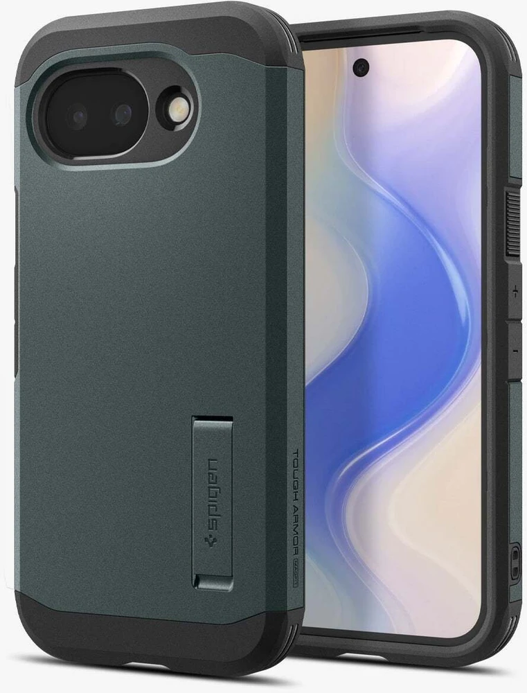 Dėklas Spigen „Tough Armor MagSafe“, „Abyss“ žalias – „Google Pixel 10a“