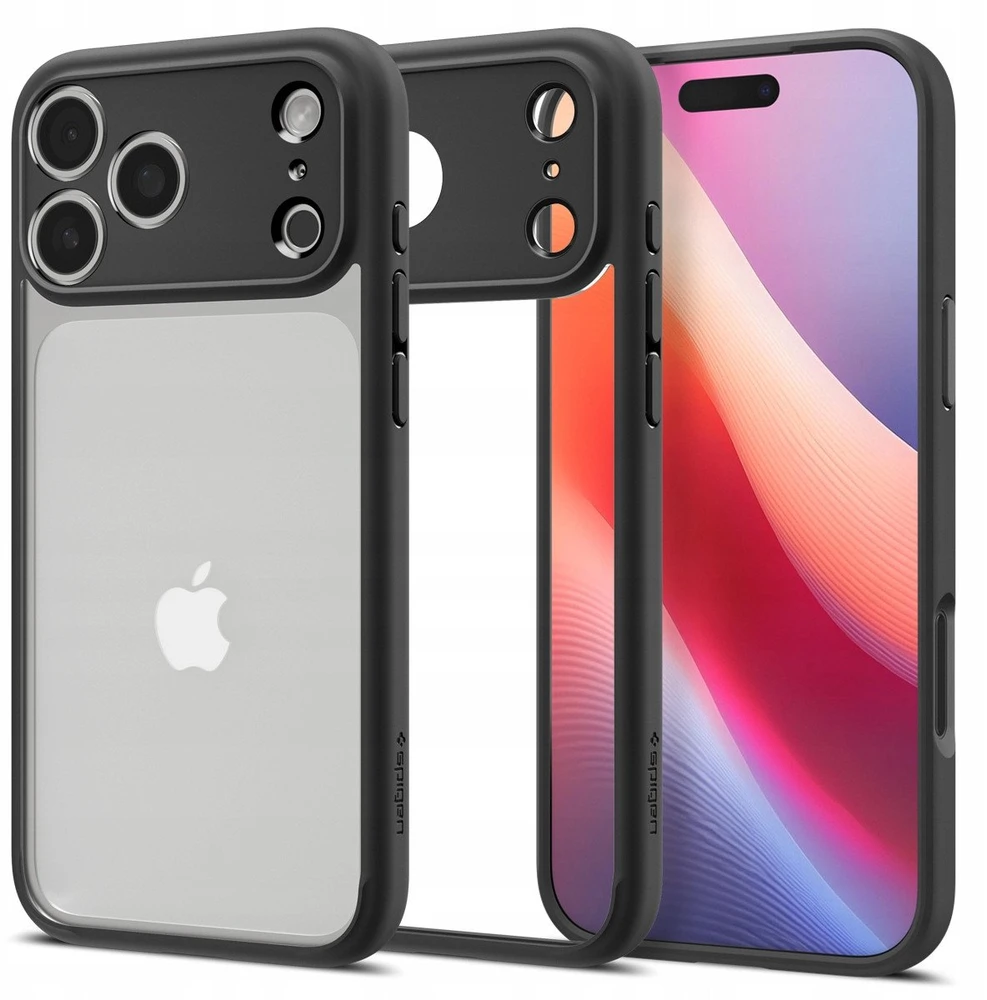 Dėklas Spigen Ultra Hybrid, matte juodas - iPhone 17 Pro Max