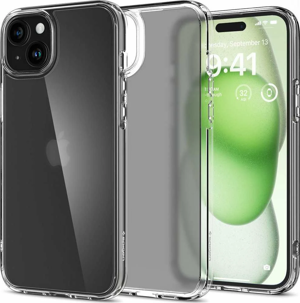 Spigen Ultra Hybrid Matte dėklas skirtas Apple iPhone 15 Plus, spalva - Frost Clear