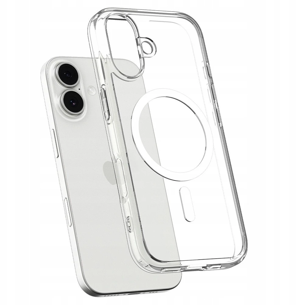 Spigen Ultra Hybrid MagSafe dėklas skirtas Apple iPhone 17 – skaidrus and baltos spalvos