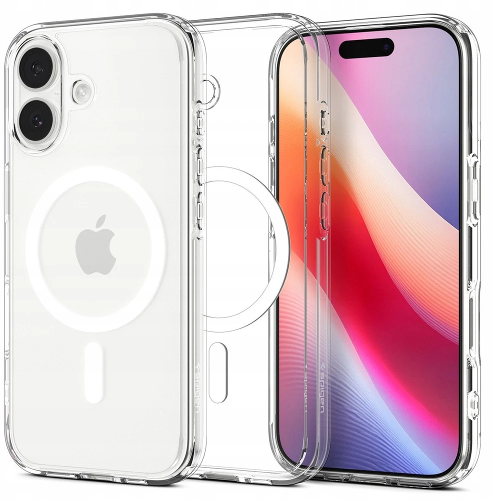 Spigen Ultra Hybrid MagSafe dėklas skirtas Apple iPhone 17 – skaidrus and baltos spalvos