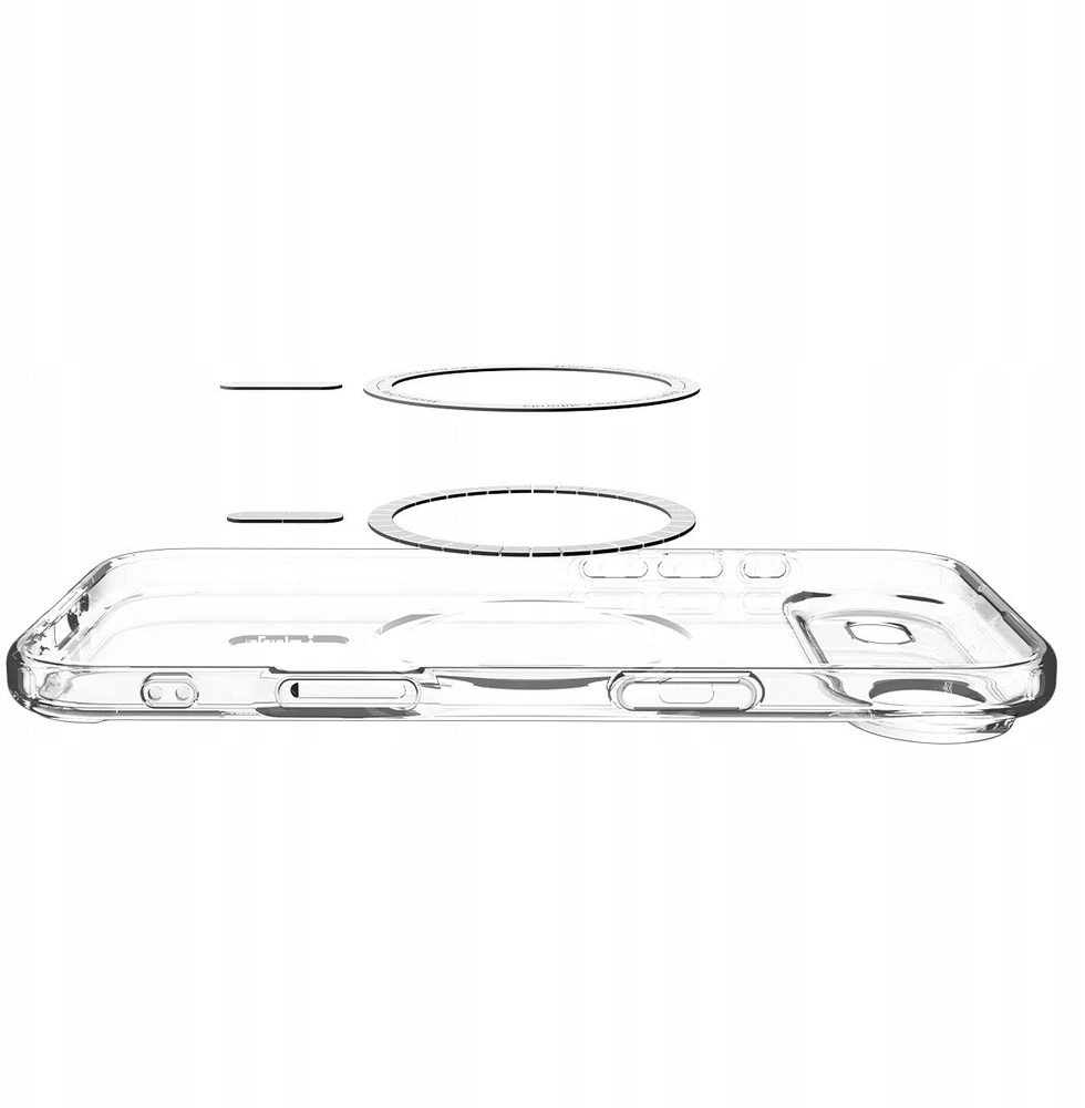 Spigen Ultra Hybrid MagSafe dėklas skirtas Apple iPhone 17 Air – skaidrus and baltos spalvos