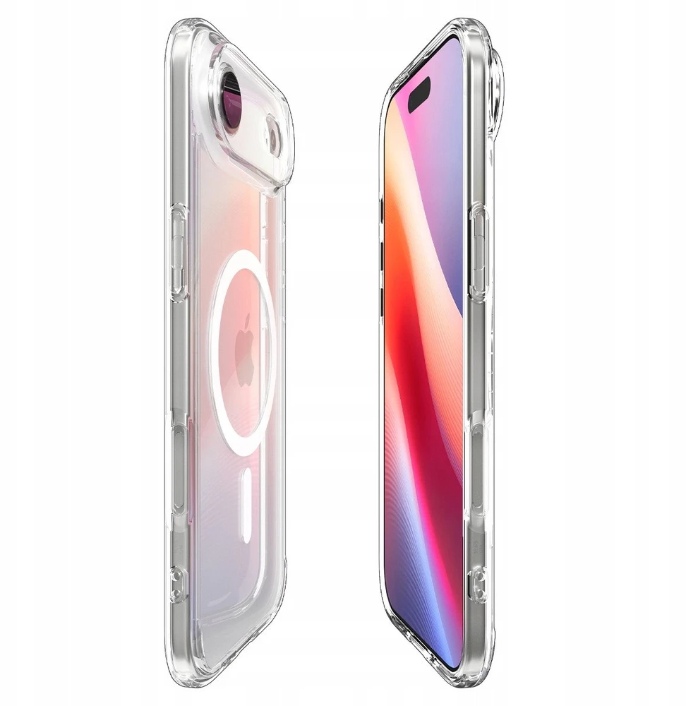 Spigen Ultra Hybrid MagSafe dėklas skirtas Apple iPhone 17 Air – skaidrus and baltos spalvos
