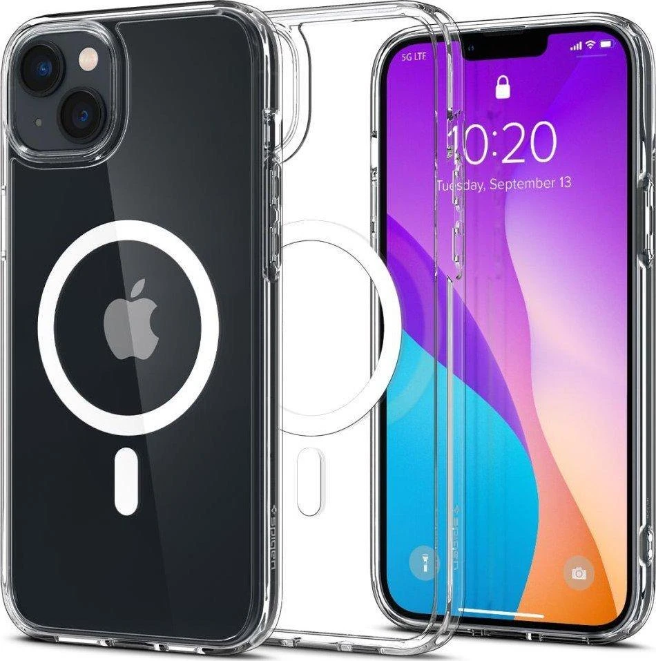 Spigen Ultra Hybrid (MagFit) dėklas skirtas Apple iPhone 14, spalva - Balta
