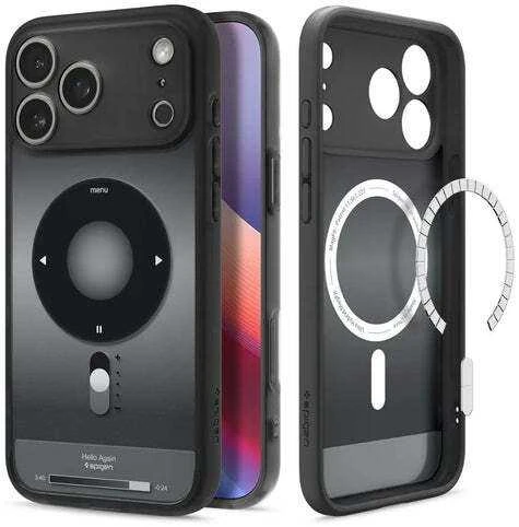 Dėklas „Spigen Ultra Hybrid MagSafe“, klasikinis juodas – „iPhone 17 Pro Max“