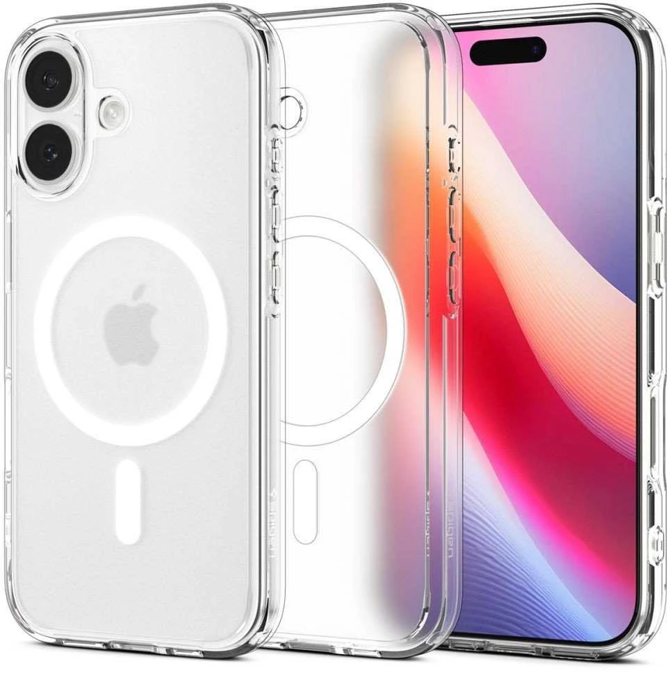 Spigen Ultra Hybrid MagSafe dėklas skirtas Apple iPhone 17 – baltos spalvos