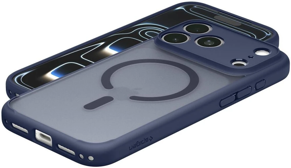 Dėklas Spigen Ultra Hybrid MagSafe iPhone 17 Pro Max / 18 Pro Max matinis tamsiai mėlynas