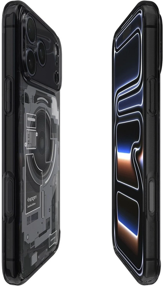 Dėklas Spigen Ultra Hybrid MagSafe iPhone 17 Pro / 18 Pro ZERO ONE juodos spalvos