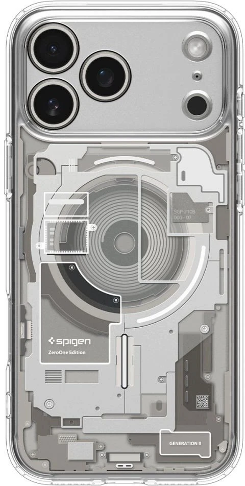 Dėklas Spigen Ultra Hybrid MagSafe iPhone 17 Pro Max / 18 Pro Max ZERO ONE natūralus titanas