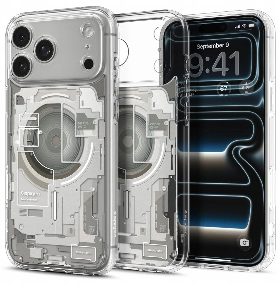 Dėklas Spigen Ultra Hybrid MagSafe iPhone 17 Pro Max / 18 Pro Max ZERO ONE natūralus titanas