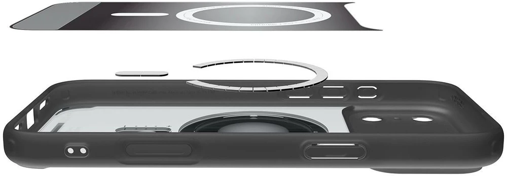 Dėklas Spigen Ultra Hybrid MagSafe Case for iPhone 18 Pro / 17 Pro - Juodas