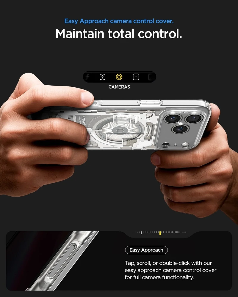 Dėklas Spigen Ultra Hybrid MagSafe iPhone 17 Pro / 18 Pro ZERO ONE NATŪRALUS TITANAS