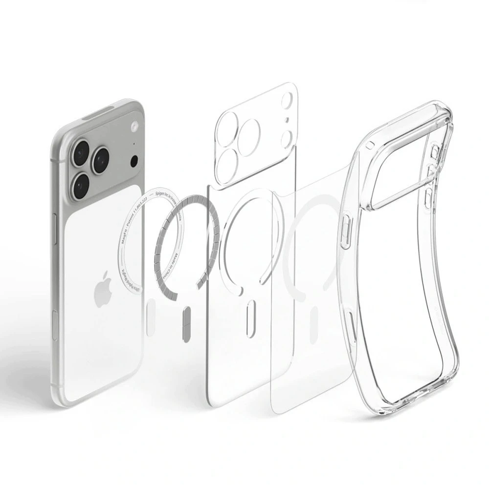 Spigen Ultra Hybrid MagSafe dėklas iPhone 18 Pro Max / 17 Pro Max - permatomas ir baltas