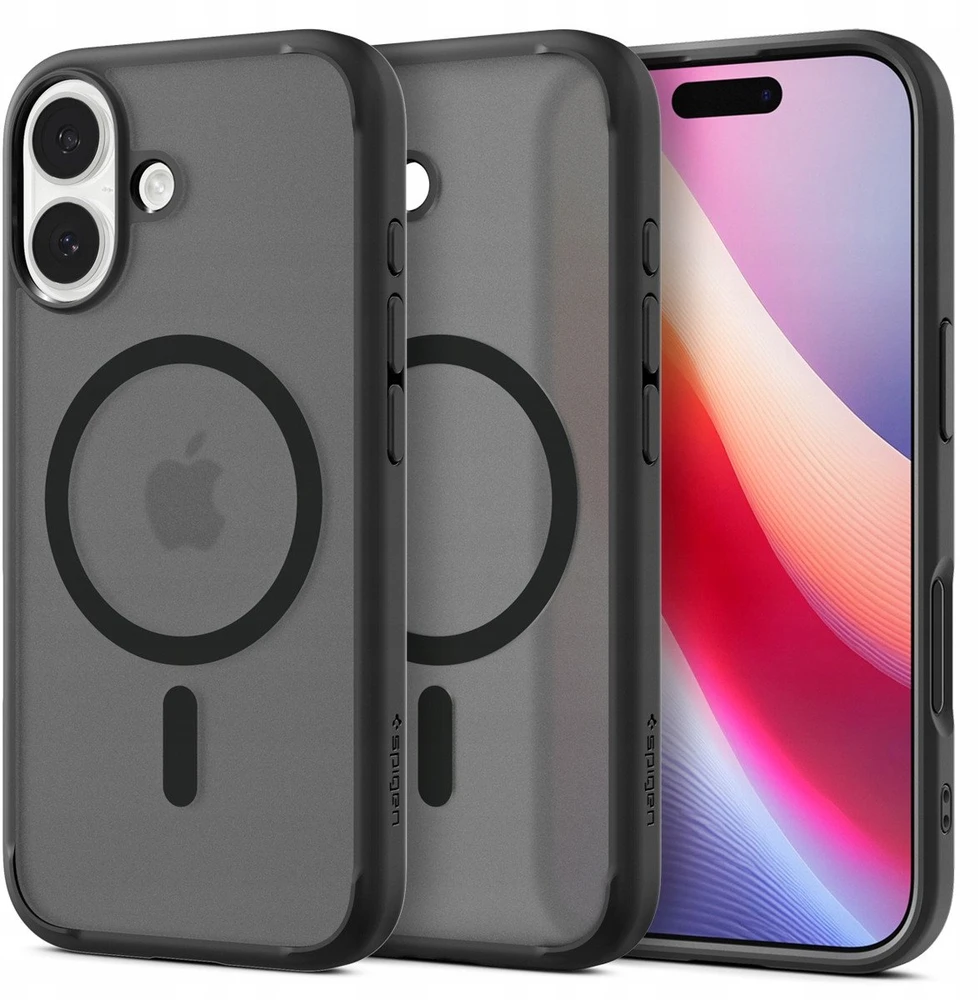 Spigen Ultra Hybrid MagSafe dėklas skirtas Apple iPhone 17 – juodos spalvos