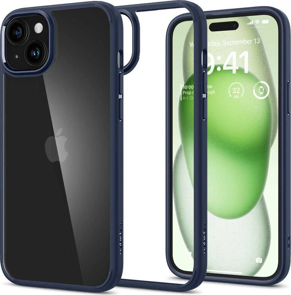 Spigen Ultra Hybrid dėklas skirtas Apple iPhone 15 Plus, spalva - Navy Blue
