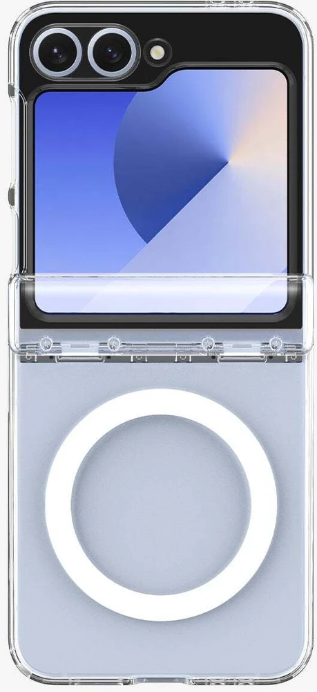 Dėklas Spigen Ultra Hybrid Pro MagSafe, skaidrus baltas - Samsung Galaxy Z Flip7 FE/Flip 6