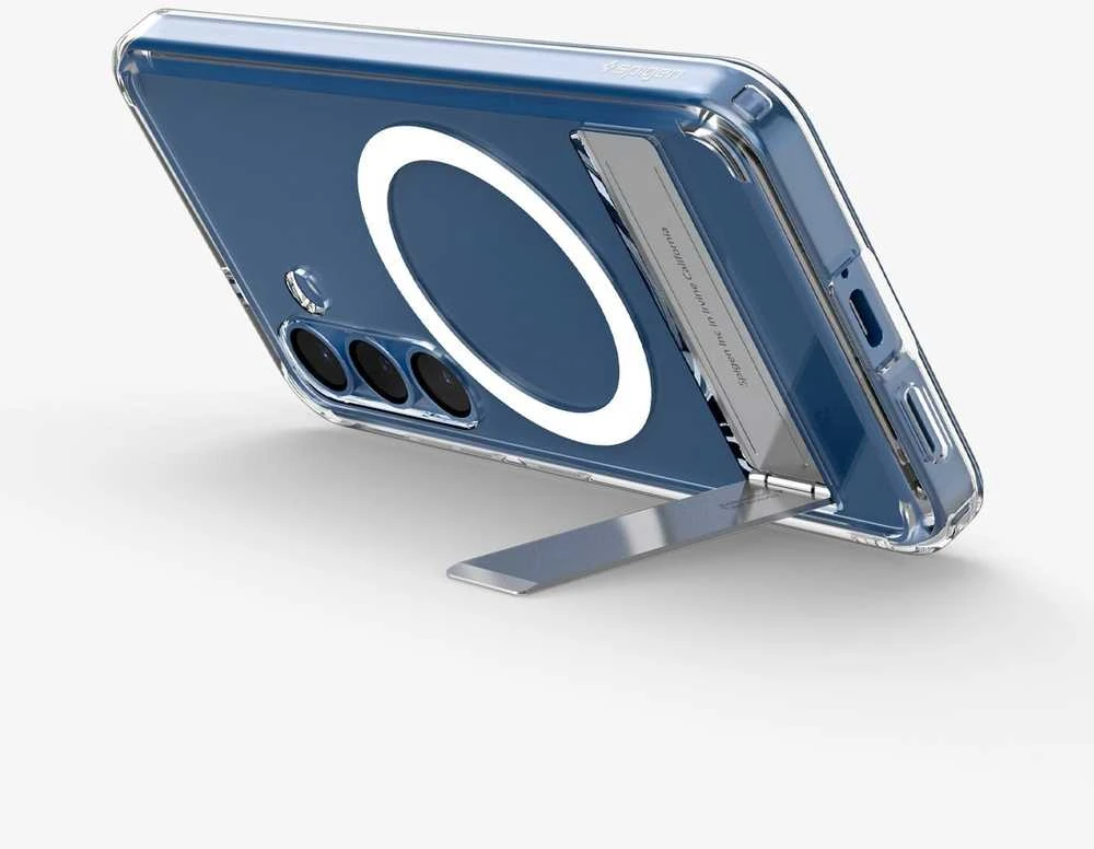 Dėklas Spigen Ultra Hybrid S MagSafe, skaidriai baltas - Samsung Galaxy S25