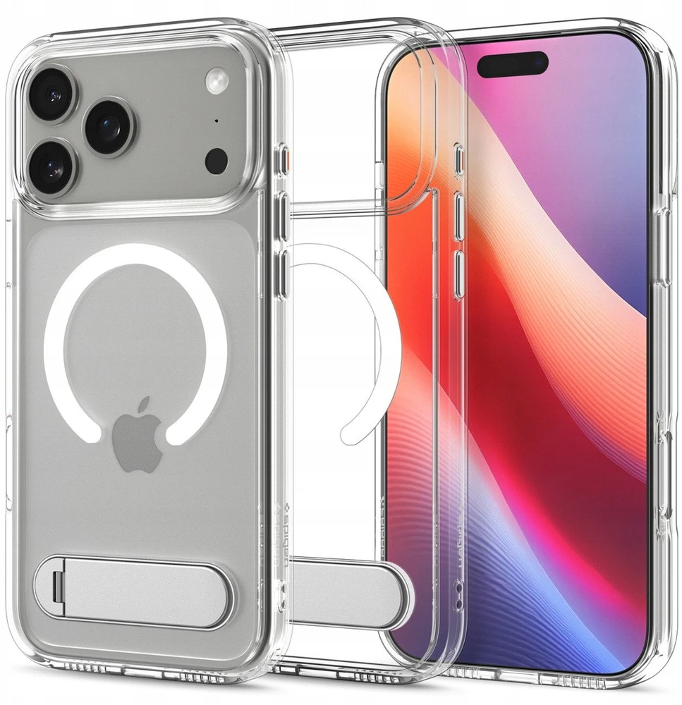 Spigen Ultra Hybrid "S" MagSafe dėklas skirtas Apple iPhone 17 Pro – skaidrus and baltos spalvos